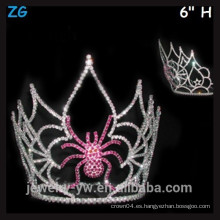 Corona de cristal rosada de Halloween, corona de araña asustadiza